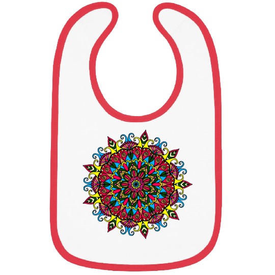 Colorful Mandala Pattern Modern 6 Bibs