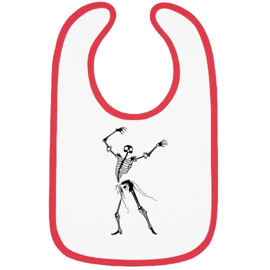 Dancing Skeleton Black Bibs