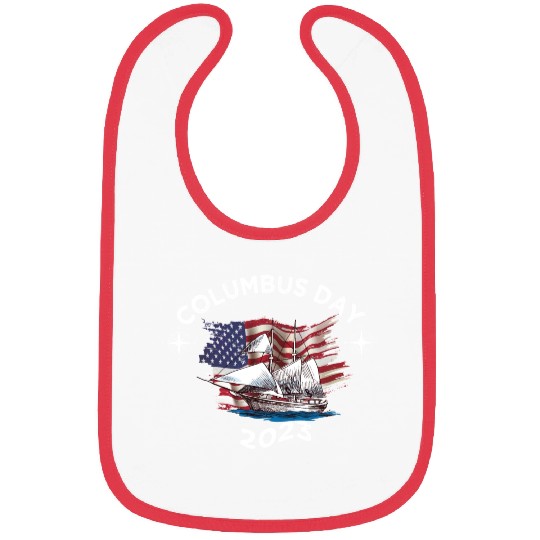 Exploring Columbus Day Compasses USA Flags Bibs