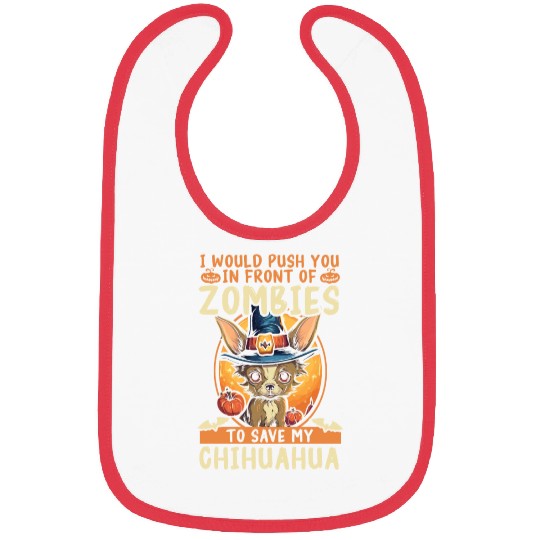 Chihuahua Halloween Puppy Trick Or Treat Dog Lover Bibs