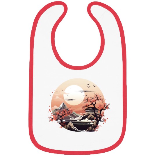 Serenity in Sakura Bibs