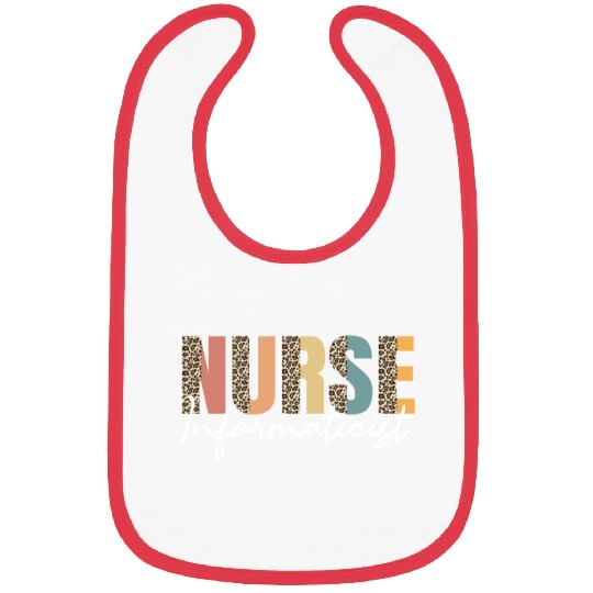 Nurse Informaticist Leopard Pattern Bibs
