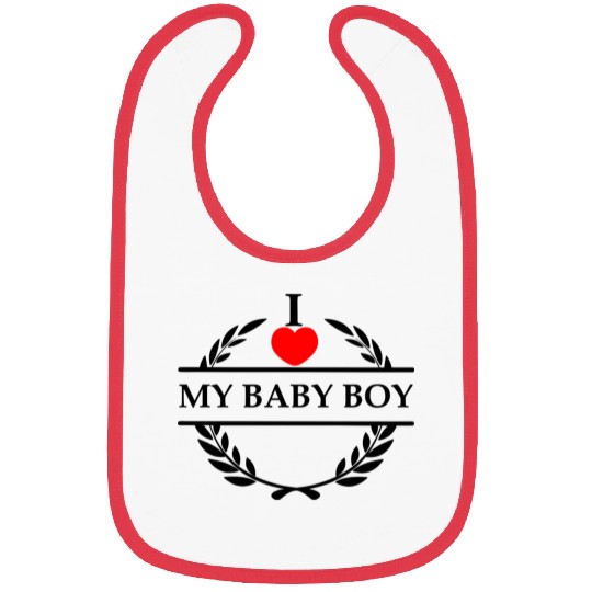 I heart love my baby boy Bibs