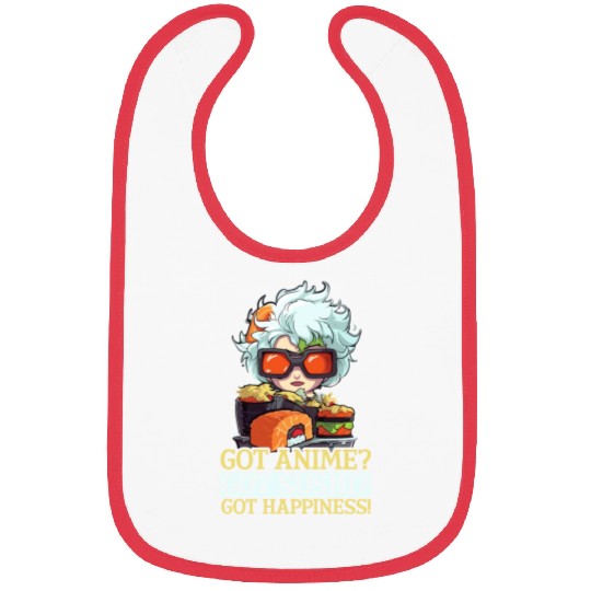 Anime Sushi Lover Nigiri Sashimi Food Manga Otaku Bibs