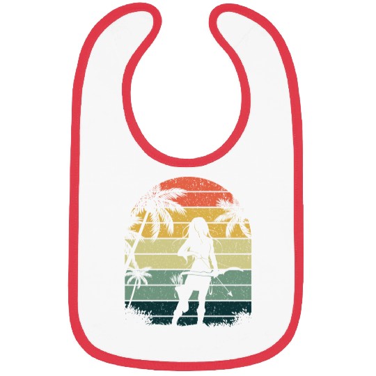 Outdoor Hunting Bow Arrow Retro Lady Archer Bibs