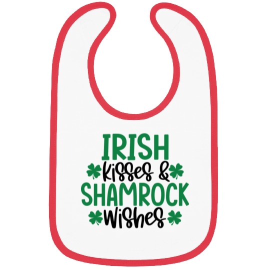 Irish Kisses And Shamrock Wishes Clover Bibs