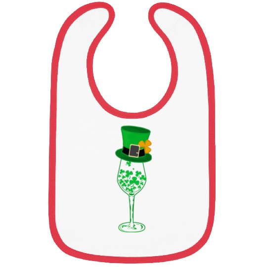 Irish Green Shamrock St Patrick's Day Wine Drinkin Bibs