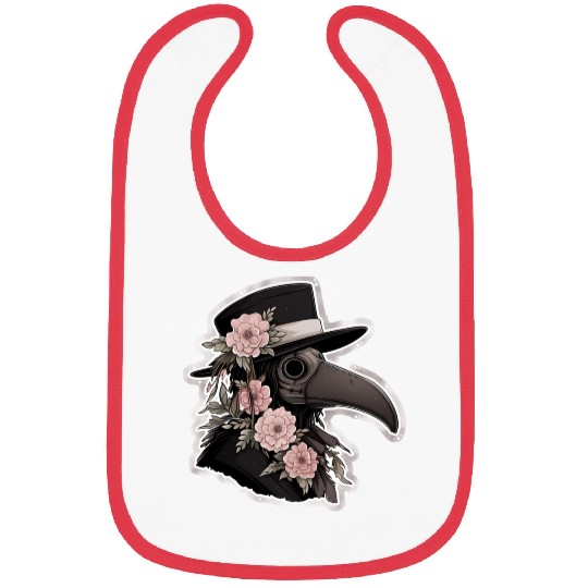 Cute Floral Plague Doctor Bibs