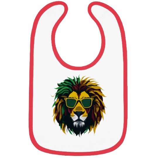 African Lion wearing sunglasses Bibs