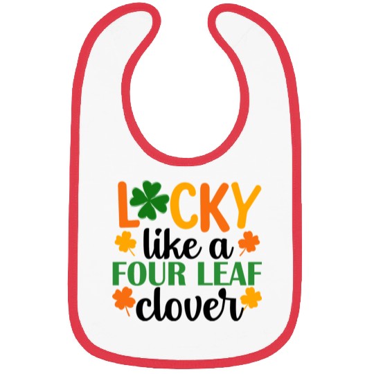 Lucky Like A Four Leaf Clover Irish Ireland Bibs