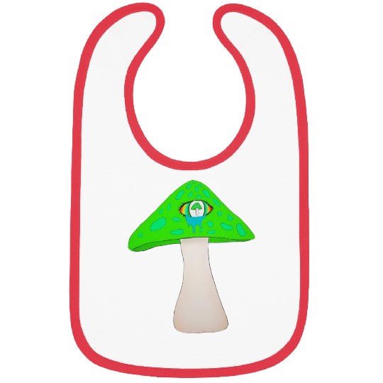 Green Mushroom Bibs