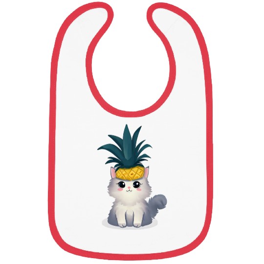 Pineapple cat Bibs