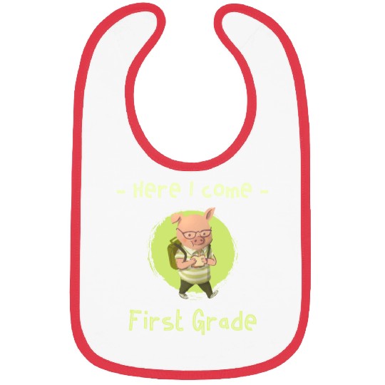 Back to school First Grade Bibs