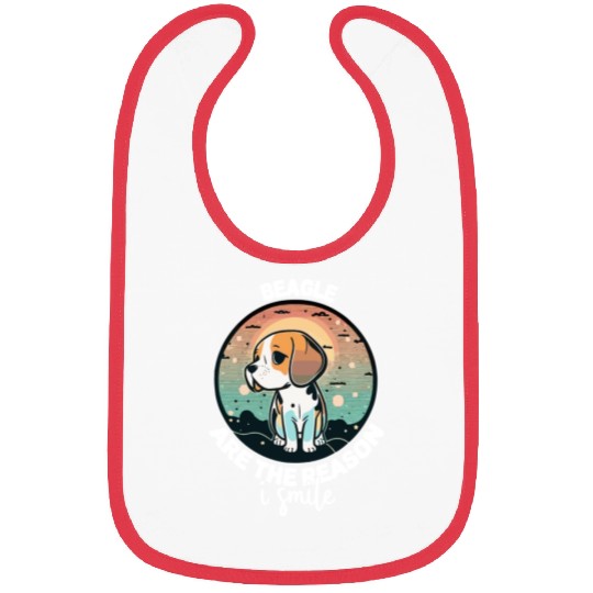 Beagle Are The Reason I Smile Dog Mom Bibs