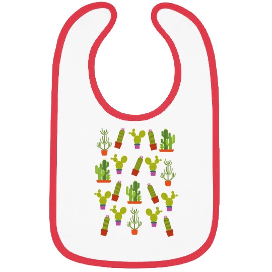 Cactus Succulent Plants Nature Colorful Aztec Bibs
