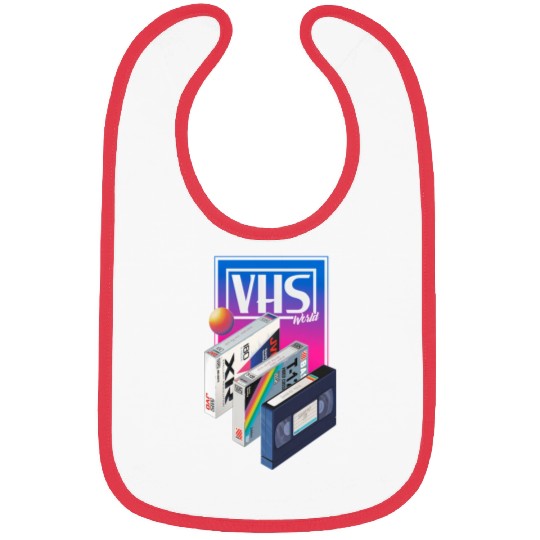 80s T ShirtVHS world Bibs