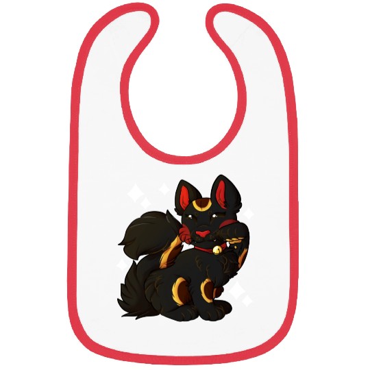 Maneki Neko Black Bibs