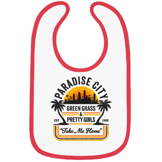 Paradise City: Funny 80's Rock Vibes Bibs
