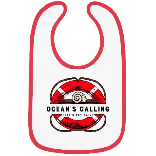 Ocean's Calling Let's Set Sail Bibs