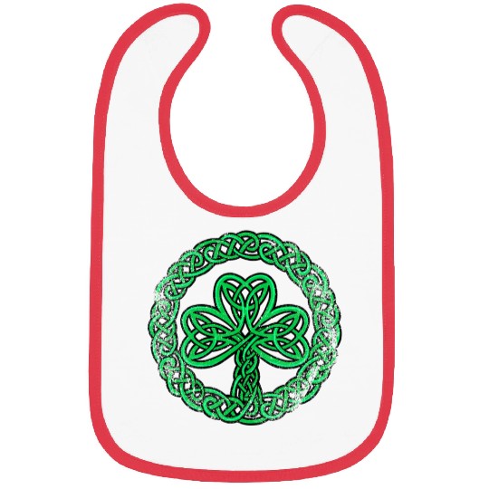 Irish Celtic Knot Shamrock Clover Bibs