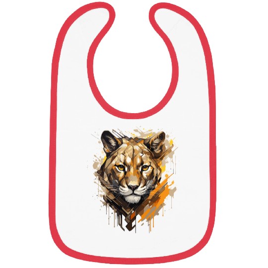 Graffiti Style Mountain Lion | Mountain Lion Lover Bibs