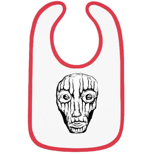 Native Stripper - White Cutout - Black Drawing Bibs