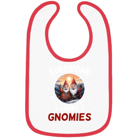 Everyone Loves Gnomies Gnome Santa Claus Bibs