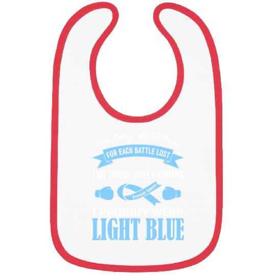 I Proudly Wear Light Blue Prostate Cancer Bibs