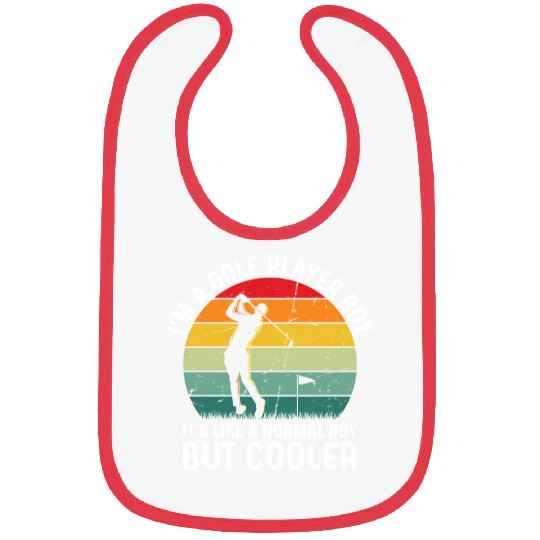 I'm A Golf Player Boy - Golfer Golfing Boys Bibs