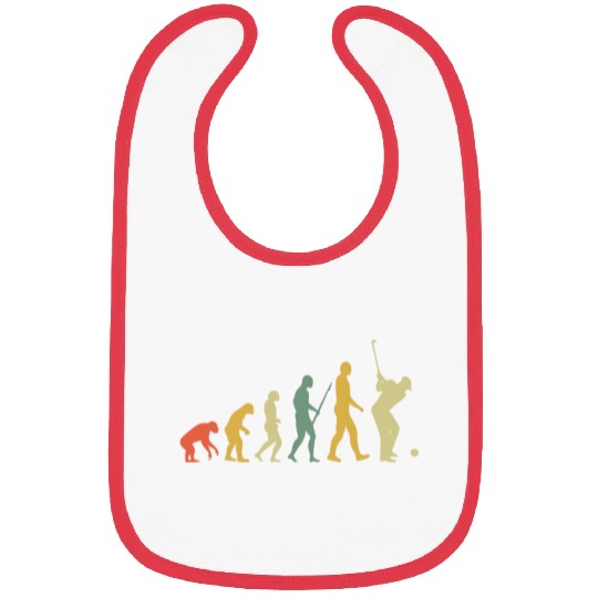 Golf Player Evolution Golf Club Golfer Golf Retro Bibs