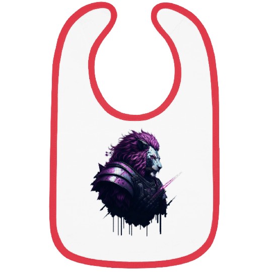 Space Lion bust Bibs