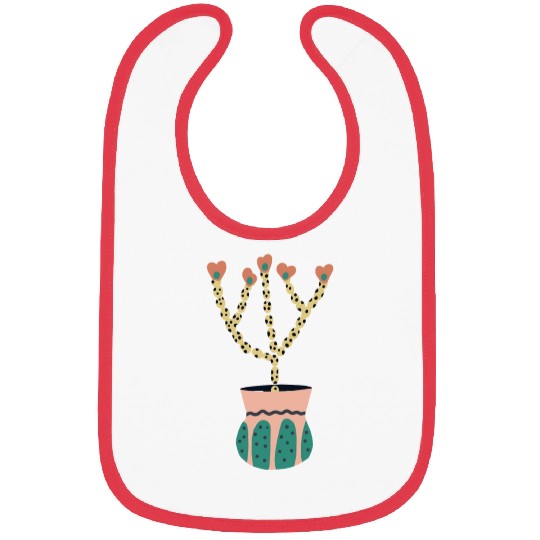 Spotted Plant In A Pot Bibs