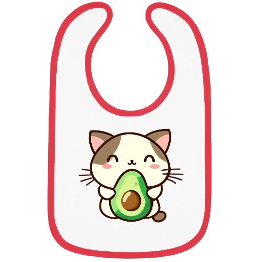 Cat with avocado Bibs