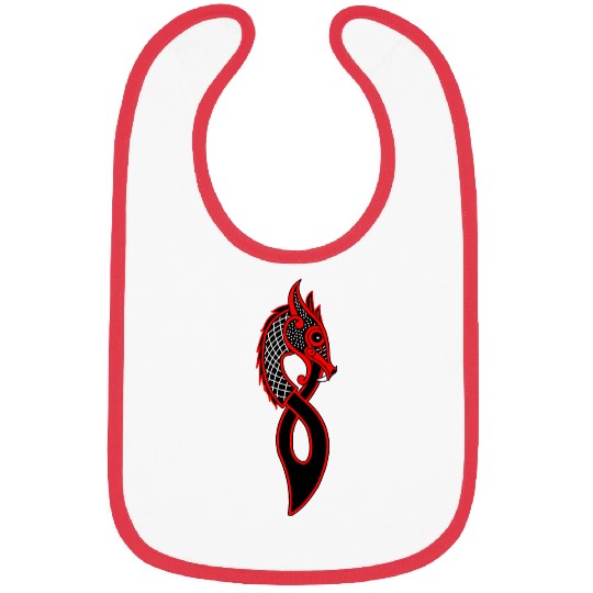 Jormungand red dragon Bibs