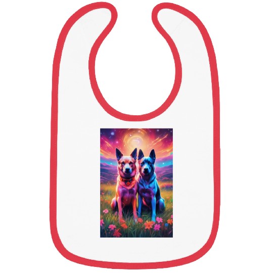 two dogs portrait lushill style artgerm and james Bibs