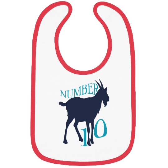 Number 10 Mesmerizing GOAT Tribute Bibs