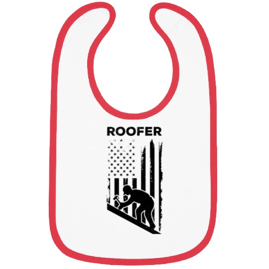 Roofer US Flag - Roofing Worker Roofer Worker Roof Bibs