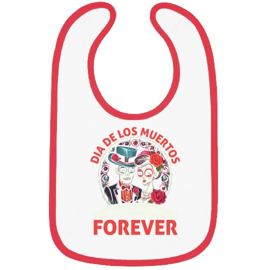 Dia De Los Muertos Sugar Skull Mexican Holiday Bibs