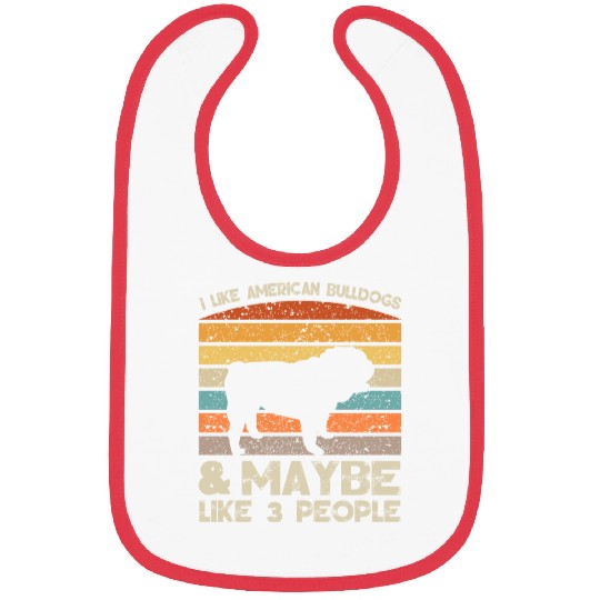 I Like American Bulldogs Retro Clothes And Bibs