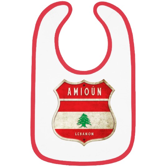 Amioun Lebanon coat of arms flags design Bibs