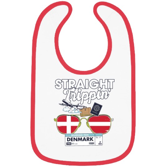 Straight Trippin' Dane Vacation Tour Travel Trip Bibs