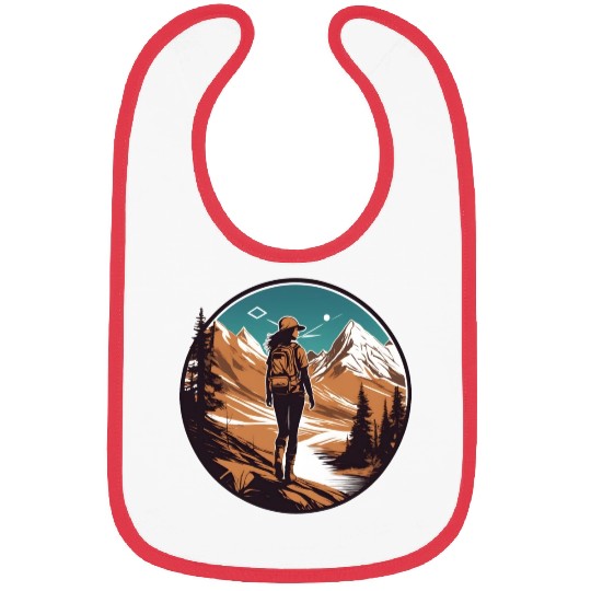 Hiking Lover Girl Bibs