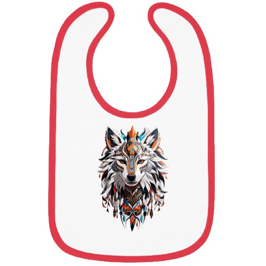 Tribal Wolf Bibs