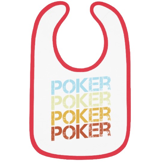 Retro Poker Typography Bibs