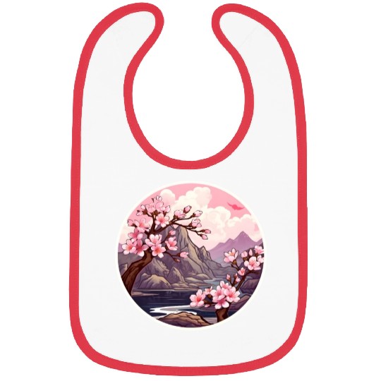 Cherry Blossom Tree Bibs