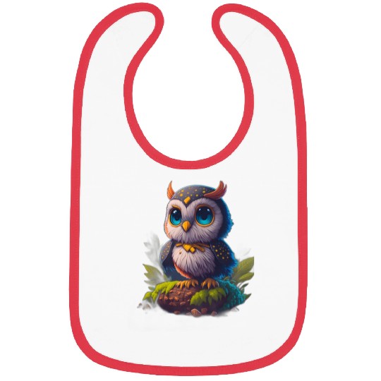 Detailed cute owl design Bibs