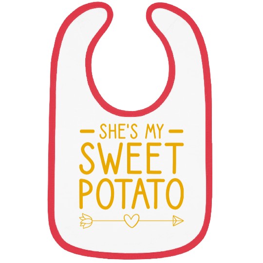 She s My Sweet Potato I Yam Couple s Matching Bibs