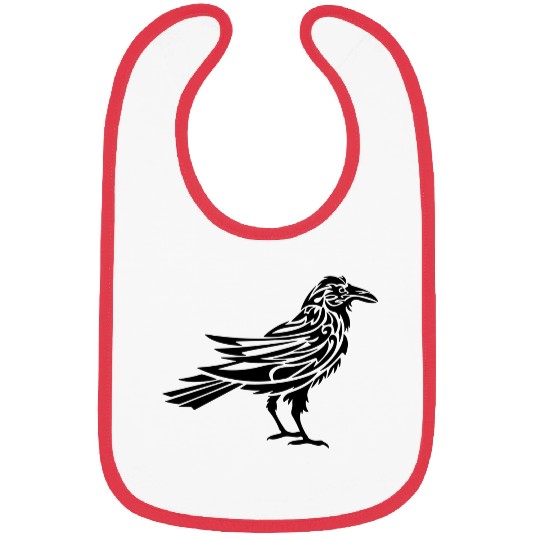 Tribal Raven BLACK Bibs