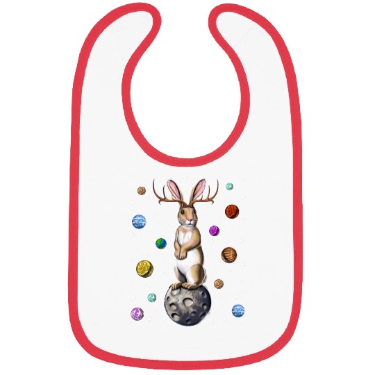 Jackalope Rabbit Bibs