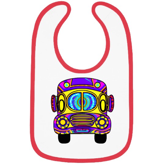 Tie Dye School Bus Bibs
